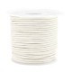 Round DQ leather cord 2mm Silver white