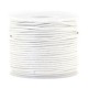 Round DQ leather cord 1mm Silver white