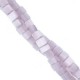 Cat eye cubic glass beads 6mm Lavender