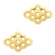 DQ metal connector charm Flower Gold