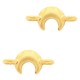 DQ metal connector charm Moon 14x7mm Gold