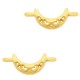 DQ metal connector charm Moon 21x8 mm Gold