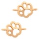 DQ metal connector charm Dog paw Rosegold