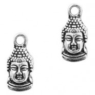 Metalen bedel Buddha 15x7mm Antiek zilver