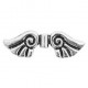 Metal bead Angel Wings 11x36mm Antique silver