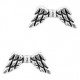 Metalen kraal Angel Wings 9x19mm Antiek zilver