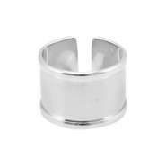 DQ Metall Basis Ring für 10mm Kordel/Leder Antik silber