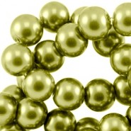 Glasperlen Top Qualität 14mm Greenisch gold