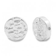 Hematite bead flat disc 10mm Silver