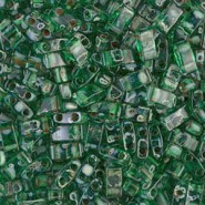 Miyuki half tila 5x2.4mm Perlen - Picasso transparent green HTL-4507
