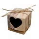 Gift box Wood Look Heart  50x50x50mm
