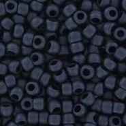 Toho seed beads 8/0 round Opaque-Frosted Jet - TR-08-49F
