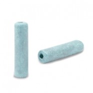 DQ Greek Ceramic Tube bead 20x5mm Haze blue