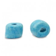 DQ Greek Ceramic beads 5mm Aquamarine blue