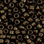 Glasperlen rocailles 6/0 (4mm) Metallic sepia brown