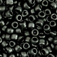 Glasperlen rocailles 6/0 (4mm) Metallic dark anthracite