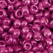 Glasperlen rocailles 6/0 (4mm) Metallic shine cerise pink