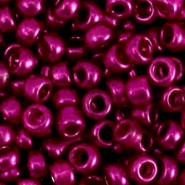 Glasperlen rocailles 6/0 (4mm) Metallic shine azalea pink