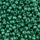 Glasperlen rocailles 8/0 (3mm) Metallic shine ocean green