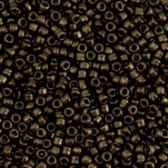 Glasperlen rocailles 11/0 (2mm) Metallic sepia brown