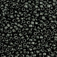 Glasperlen rocailles 11/0 (2mm) Metallic dark anthracite