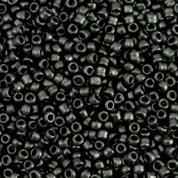 Glasperlen rocailles 11/0 (2mm) Metallic dark anthracite