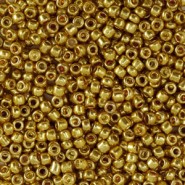 Glasperlen rocailles 11/0 (2mm) Metallic shine gold