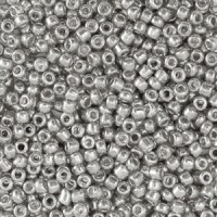 Glasperlen rocailles 11/0 (2mm) Metallic shine silver