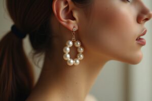 Elegante Creolen mit Perlen für dein perfektes Outfit