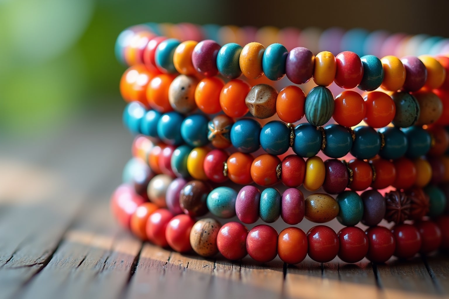 Bunte Perlenarmbänder: Farbenfrohe Accessoires
