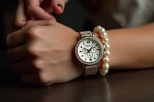 Uhren mit Perlenarmband für stilvolle Zeiten