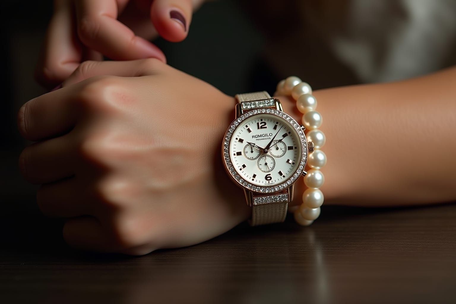 Uhren mit Perlenarmband für stilvolle Zeiten