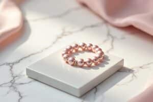 Rosafarbene Perlen modern elegant kombiniert