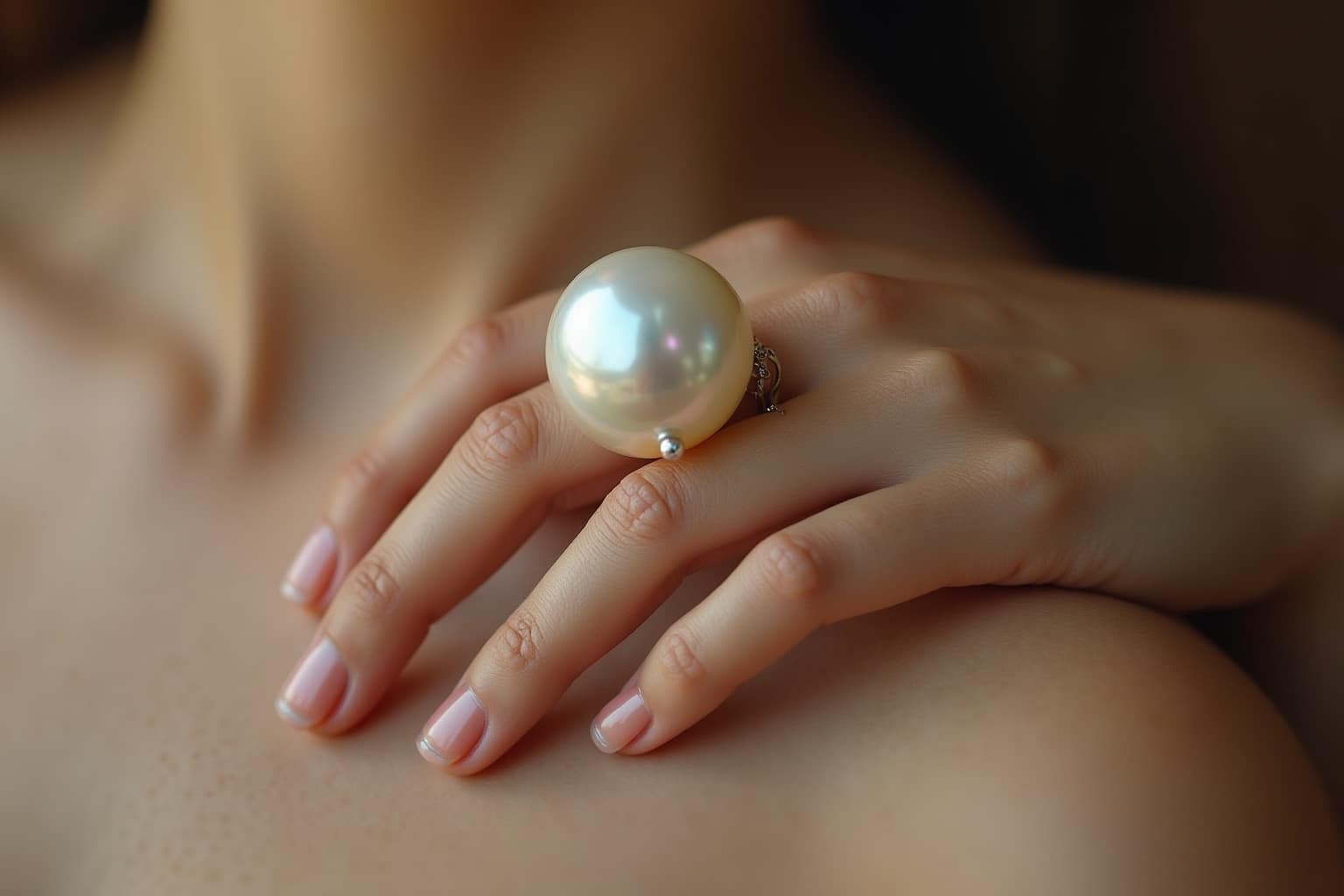 17 Perlenring mit Naturperle Ideen