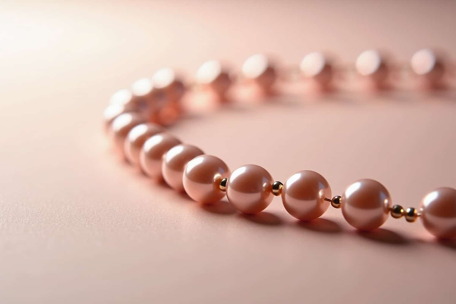 14 rosafarbene Perlen für Ketten