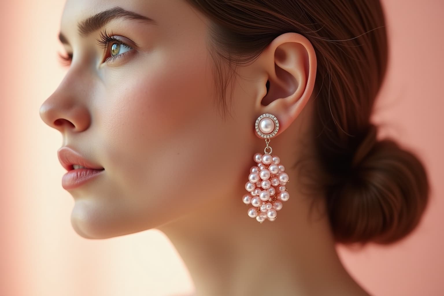 17 rosafarbene Perlenohrringe Trends