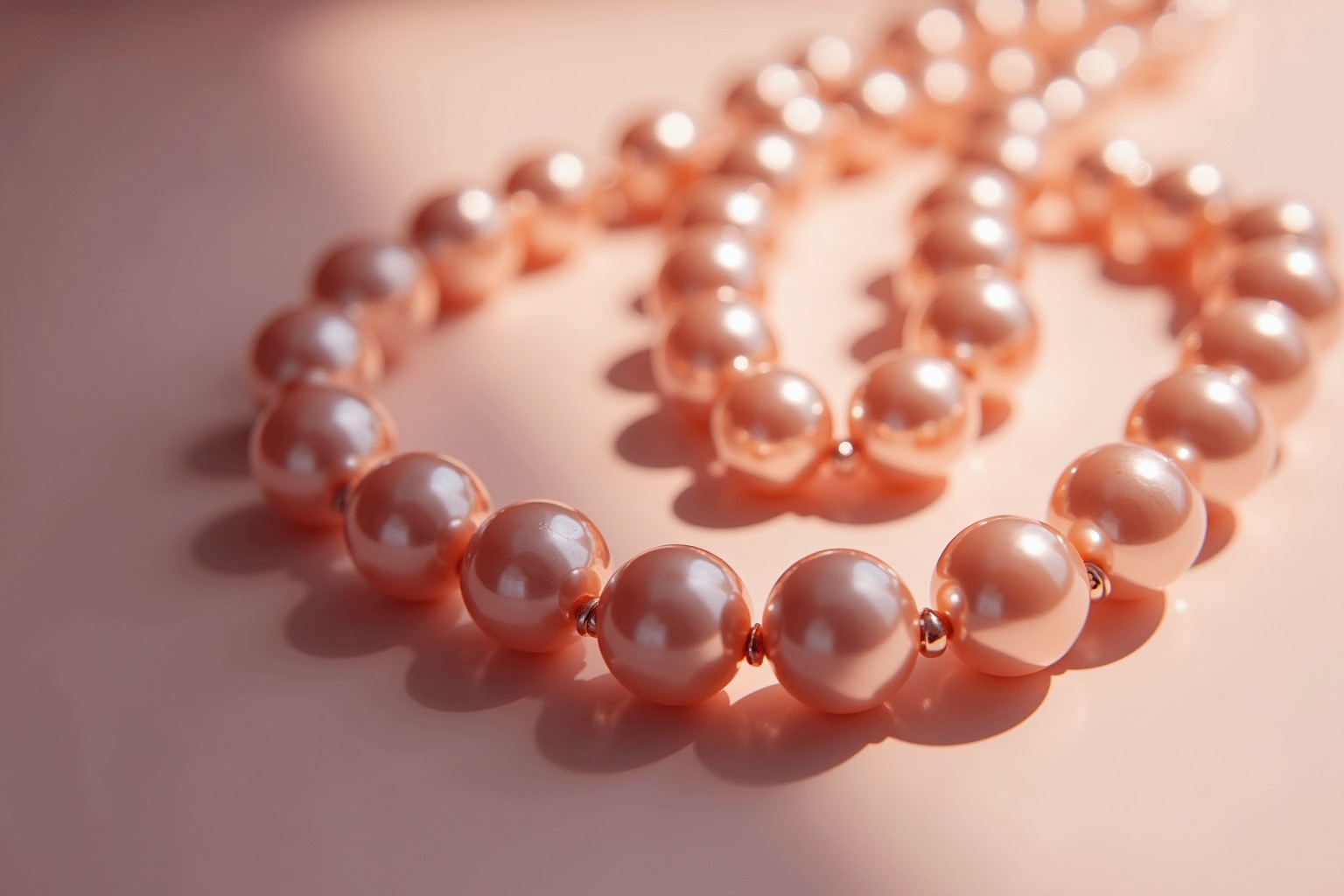 14 rosafarbene Perlen für Ketten Ideen