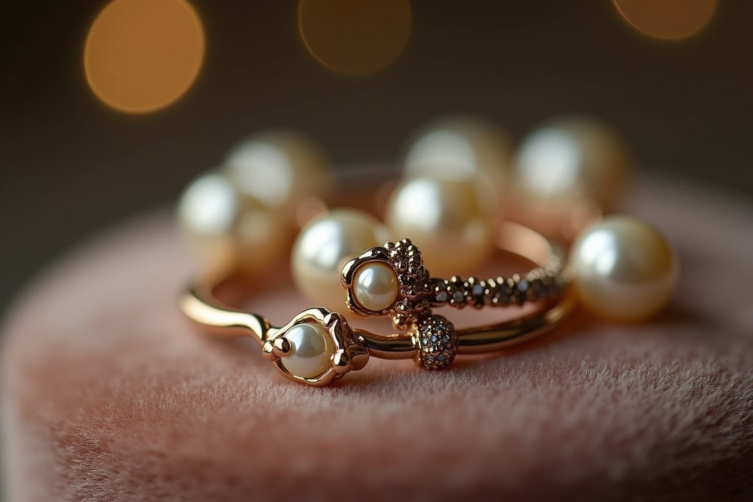 Edle Perlenringe im Vintage Stil